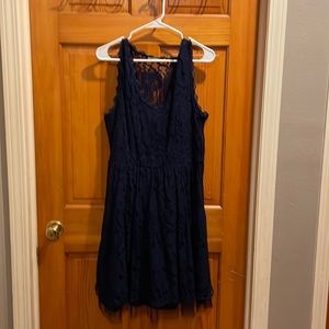 EUC Maurices navy lace dress